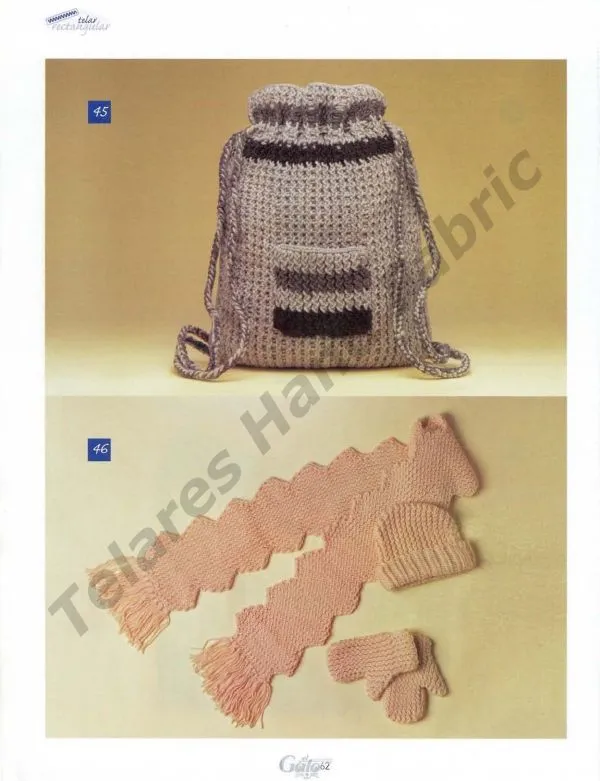 TELAR RECTANGULAR: Chalecos, bufandas, bolsos, patucos, cojines ...