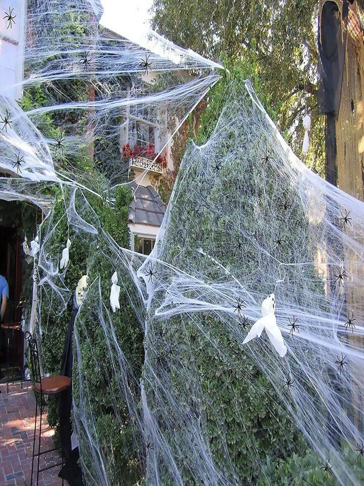 telaraña 100g con 40 piezas simulado Halloween Decoración , súper elástico telaraña para Halloween interior con exterior Suministros para la fiesta | Moda de Mujer | SHEIN México telaraña 100g con 40 piezas simulado Halloween Decoración , súper elástico telaraña para Halloween interior con exterior Suministros para la fiesta | Moda de Mujer | SHEIN México