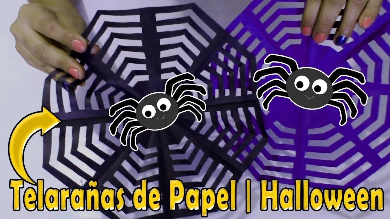 Telarañas de Papel | Tela de Araña Manualidad Halloween 2017 - YouTube Telarañas de Papel | Tela de Araña Manualidad Halloween 2017 - YouTube
