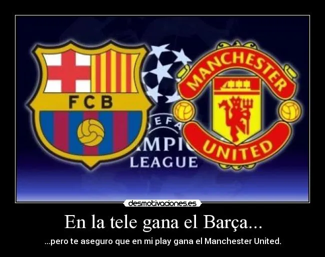 En la tele gana el Barça... | Desmotivaciones En la tele gana el Barça... | Desmotivaciones