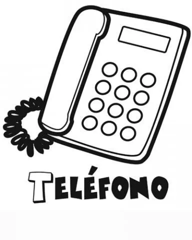 de un teléfono para colorear con los niños