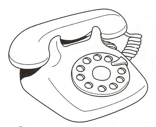 Teléfonos antiguos para colorear - Imagui