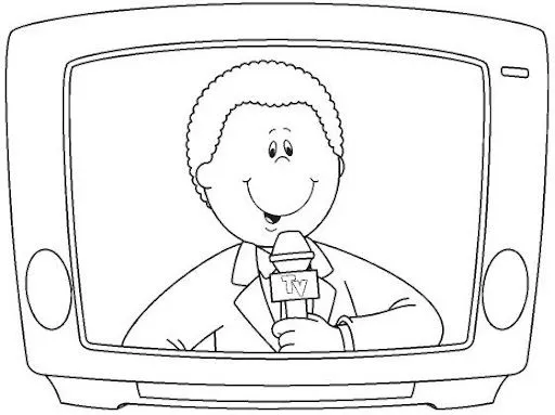 Imágenes para colorear de televisores para niños - Imagui