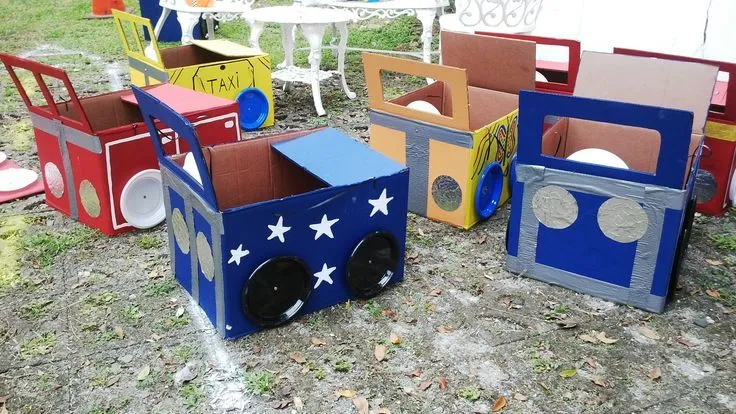 Tema CARROS. Carritos de carton para diversión de los niños y ...