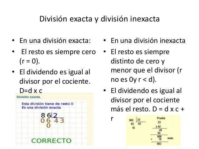 Tema 3 división exacta y división inexacta
