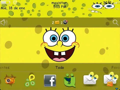 Tema exclusivo para Blackberry 9360 de Bob Esponja by @manuisra ... Tema exclusivo para Blackberry 9360 de Bob Esponja by @manuisra ...