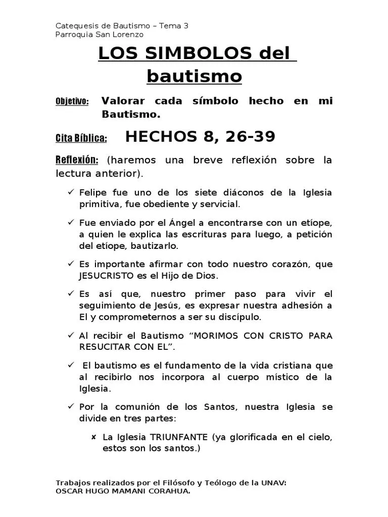 Tema 5 - Los Simbolos Del Bautizo | PDF | Comportamiento religioso y experiencia | Religiones mediterráneas antiguas Tema 5 - Los Simbolos Del Bautizo | PDF | Comportamiento religioso y experiencia | Religiones mediterráneas antiguas