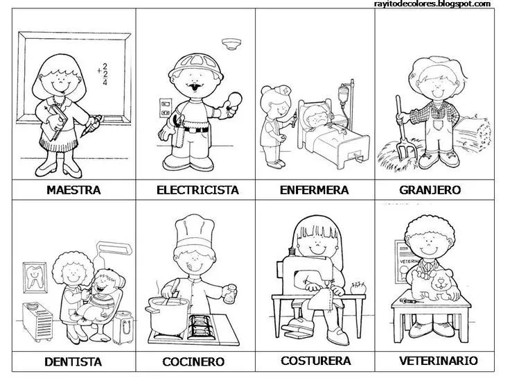 Profesiones y oficios colorear | PROFESIONES OFICIOS | Pinterest ...