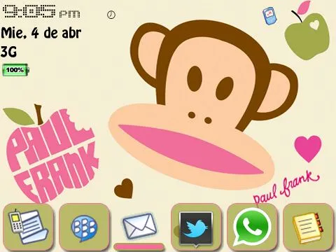 Mis Temas Blackberry: Paul Frank para 85xx os 5, 97xx 9800 os 6 ... Mis Temas Blackberry: Paul Frank para 85xx os 5, 97xx 9800 os 6 ...