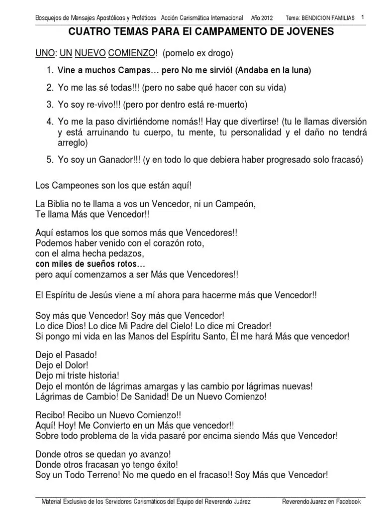 Temas para Campamento de Jovenes | PDF | espíritu Santo | Amor Temas para Campamento de Jovenes | PDF | espíritu Santo | Amor
