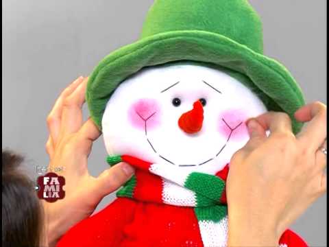 TEMAS DE FAMILIA MUÑECO DE NIEVE EN TELA 5ta parte - YouTube TEMAS DE FAMILIA MUÑECO DE NIEVE EN TELA 5ta parte - YouTube