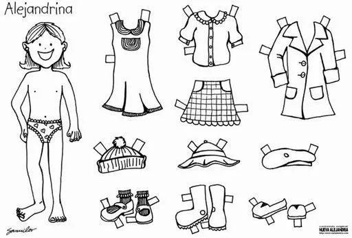Dibujos de muñecas para colorear y vestir - Imagui Dibujos de muñecas para colorear y vestir - Imagui