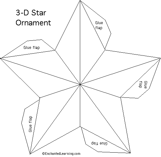 Template for a 3D star! | PAPER crafts | Pinterest | Plantilla De ... Template for a 3D star! | PAPER crafts | Pinterest | Plantilla De ...