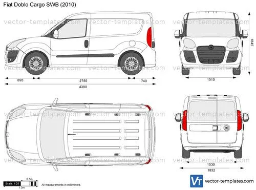 Templates - Cars - Fiat - Fiat Doblo Cargo Standard SWB Templates - Cars - Fiat - Fiat Doblo Cargo Standard SWB