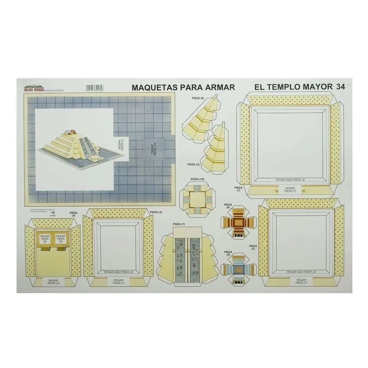 TEMPLO MAYOR Maqueta para Recortar y Armar. – Fuji Hands TEMPLO MAYOR Maqueta para Recortar y Armar. – Fuji Hands