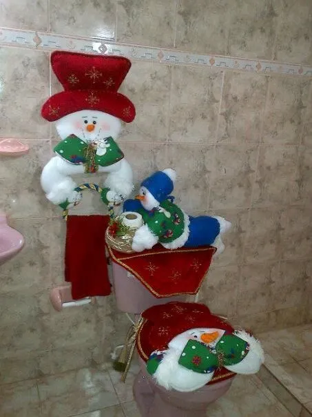 vestido navideño baño | navidad | Pinterest | Vacaciones, Cuarto ...