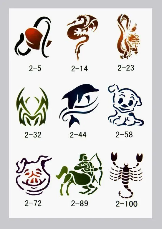 Temporary Airbrush Tattoo Stencils book Template Booklet 2 100 ... Temporary Airbrush Tattoo Stencils book Template Booklet 2 100 ...