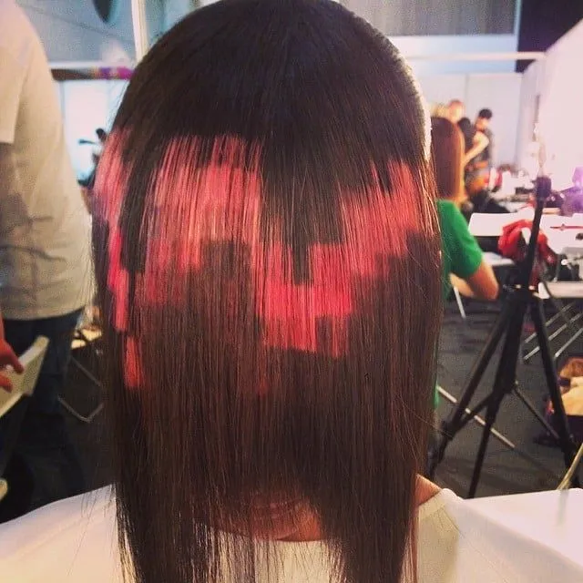 Nueva tendencia de moda para el cabello pixelado