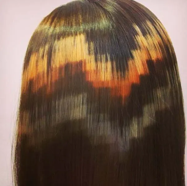 Nueva tendencia de moda para el cabello pixelado Nueva tendencia de moda para el cabello pixelado