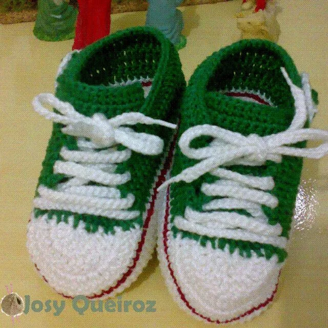 Zapatitos all star crochet - Imagui