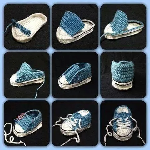 Tenis para bebe en crochet | Hazlo tu mismo | Pinterest | Bebe and ...