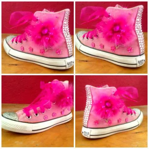 Imágenes de Tenis decorados personalizados para XV años o boda en ... Imágenes de Tenis decorados personalizados para XV años o boda en ...