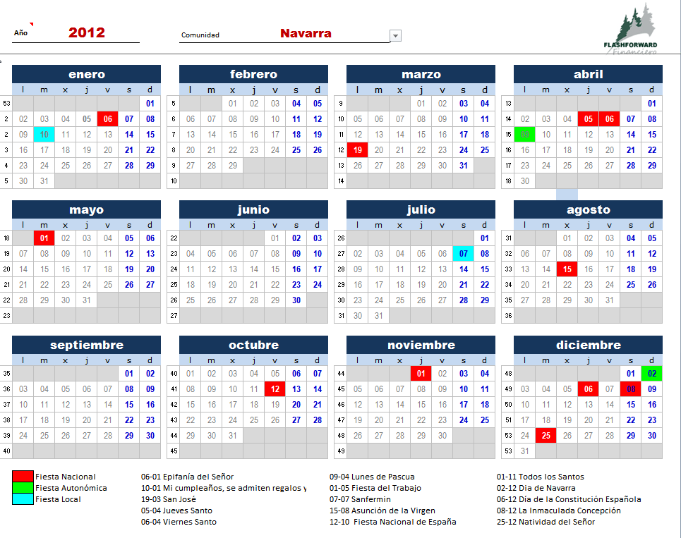 Tenso o largo cuerda: El calendario laboral de 2012: “ya están ...