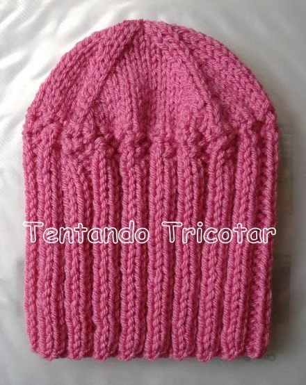 Tentando Tricotar: Gorro fácil e rápido em tricot