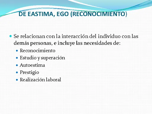 Teoría de las necesidades humanas - Monografias. Teoría de las necesidades humanas - Monografias.