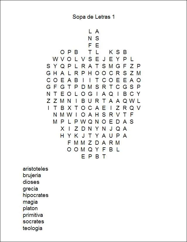 TEORIAS DEL APRENDIZAJE: Actividades de Sopas de Letras TEORIAS DEL APRENDIZAJE: Actividades de Sopas de Letras