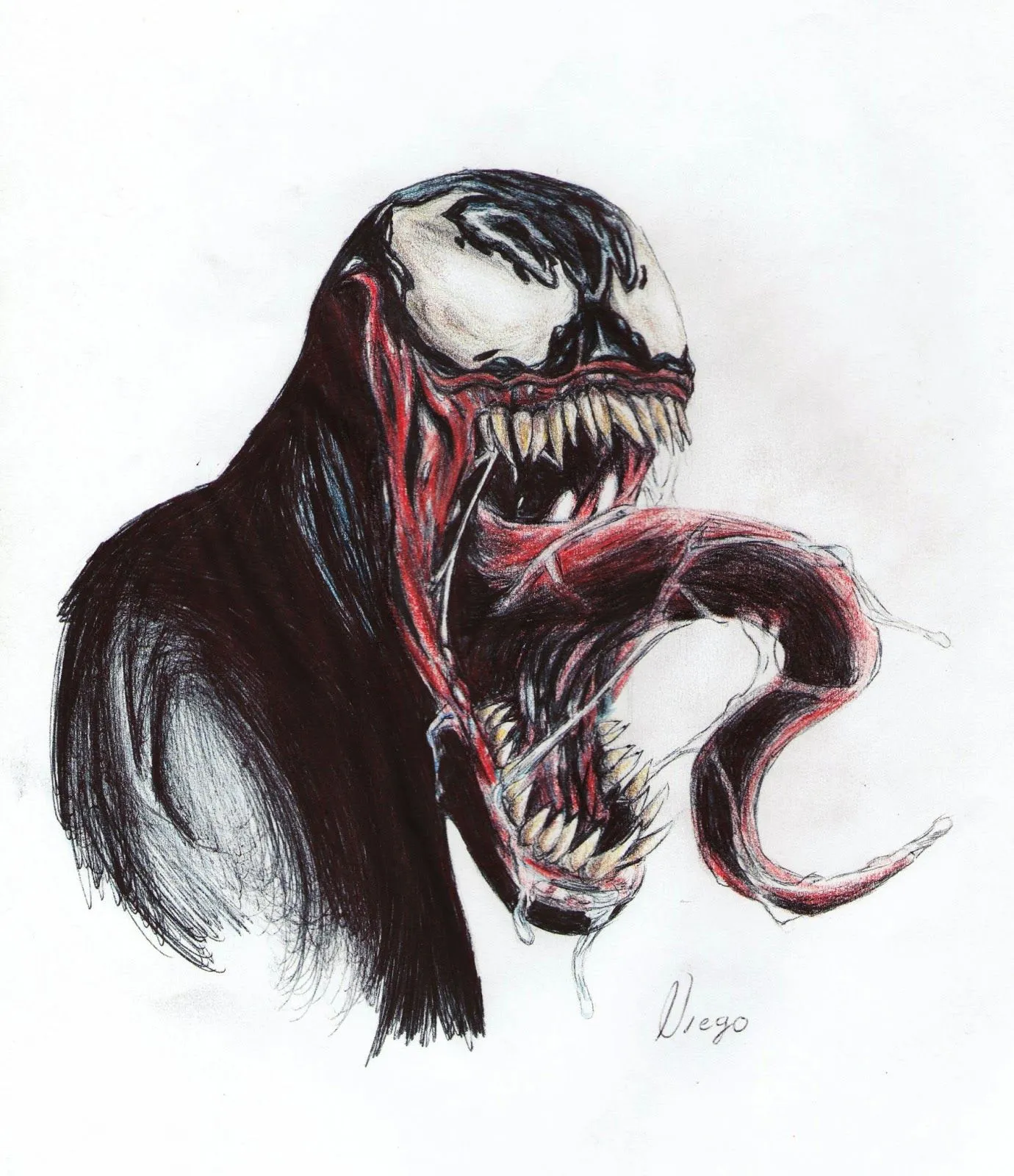 Teran Eyzies Ink: Venom ( Dibujo a pluma )