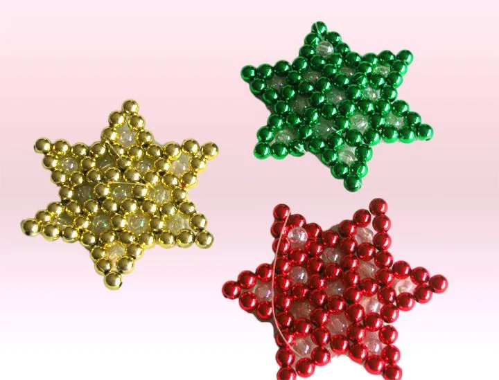 TereArte | Estrellas navideñas en perlas decorativas