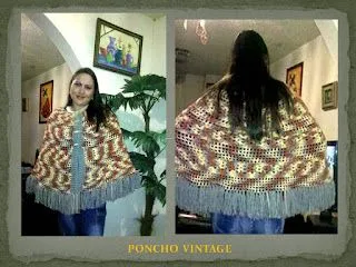 Por fin terminado...mi ponchito vintage, que calientito está...