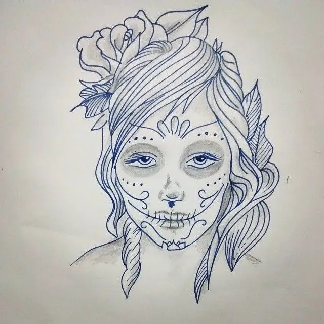 Terrasueños. Wuaglenn — #wenninktattoo #Diseñando #catrina #dibujo