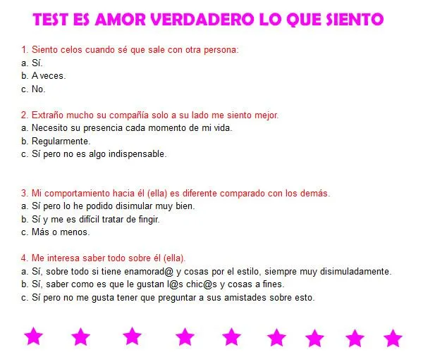 Test es amor verdadero que siento ~ frases de amor - pensamientos ... Test es amor verdadero que siento ~ frases de amor - pensamientos ...