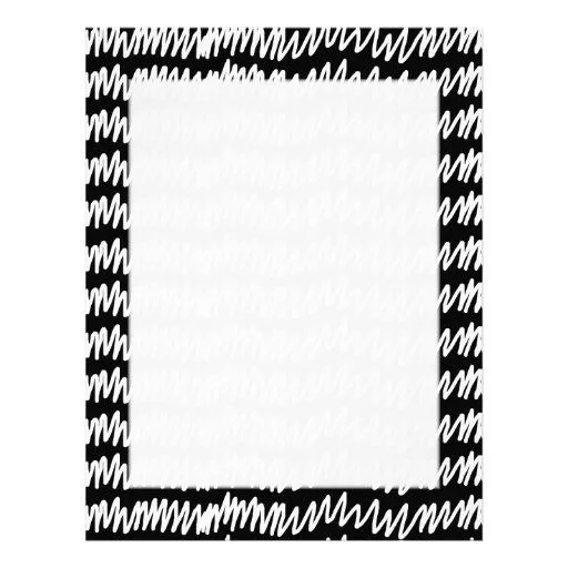Teste padrão preto e branco do squiggle papel de carta | Zazzle