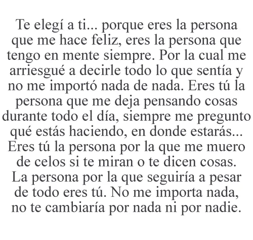 Todo sobre Amor ™: Te Elegí a Ti