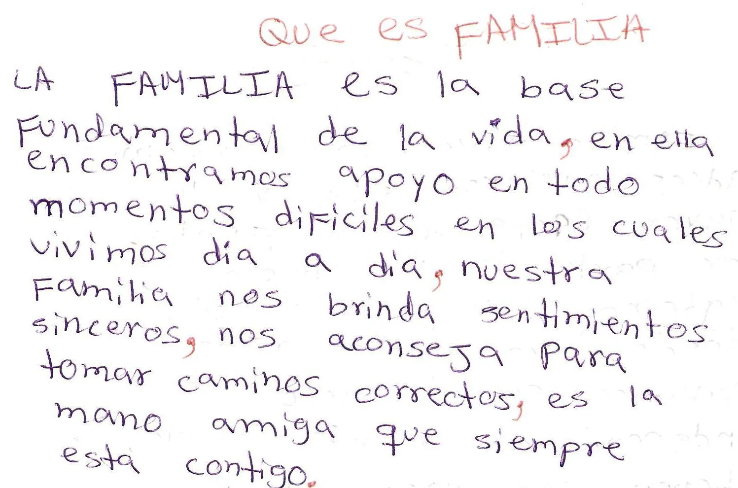 Texto individual sobre ¿Qué es familia? | "INVESTIGANDO Y ... Texto individual sobre ¿Qué es familia? | "INVESTIGANDO Y ...