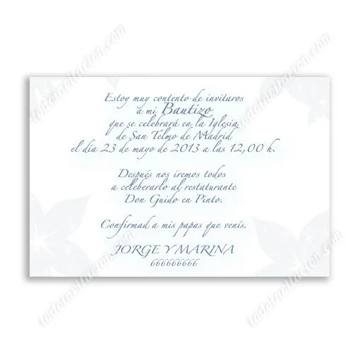 Textos originales para invitación bautizo - Imagui