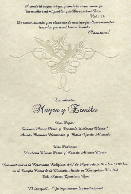 Frases biblicas para invitaciónes de boda - Imagui Frases biblicas para invitaciónes de boda - Imagui
