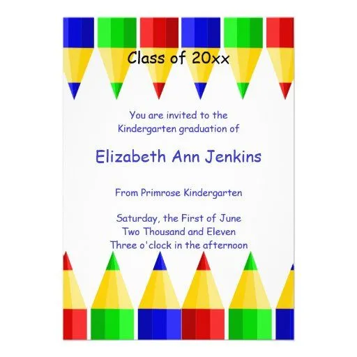 Texto para invitación de graduación de preescolar - Imagui