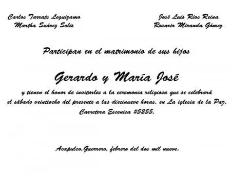 Texto de invitaciones - Foro Manualidades para bodas - bodas.com.mx Texto de invitaciones - Foro Manualidades para bodas - bodas.com.mx
