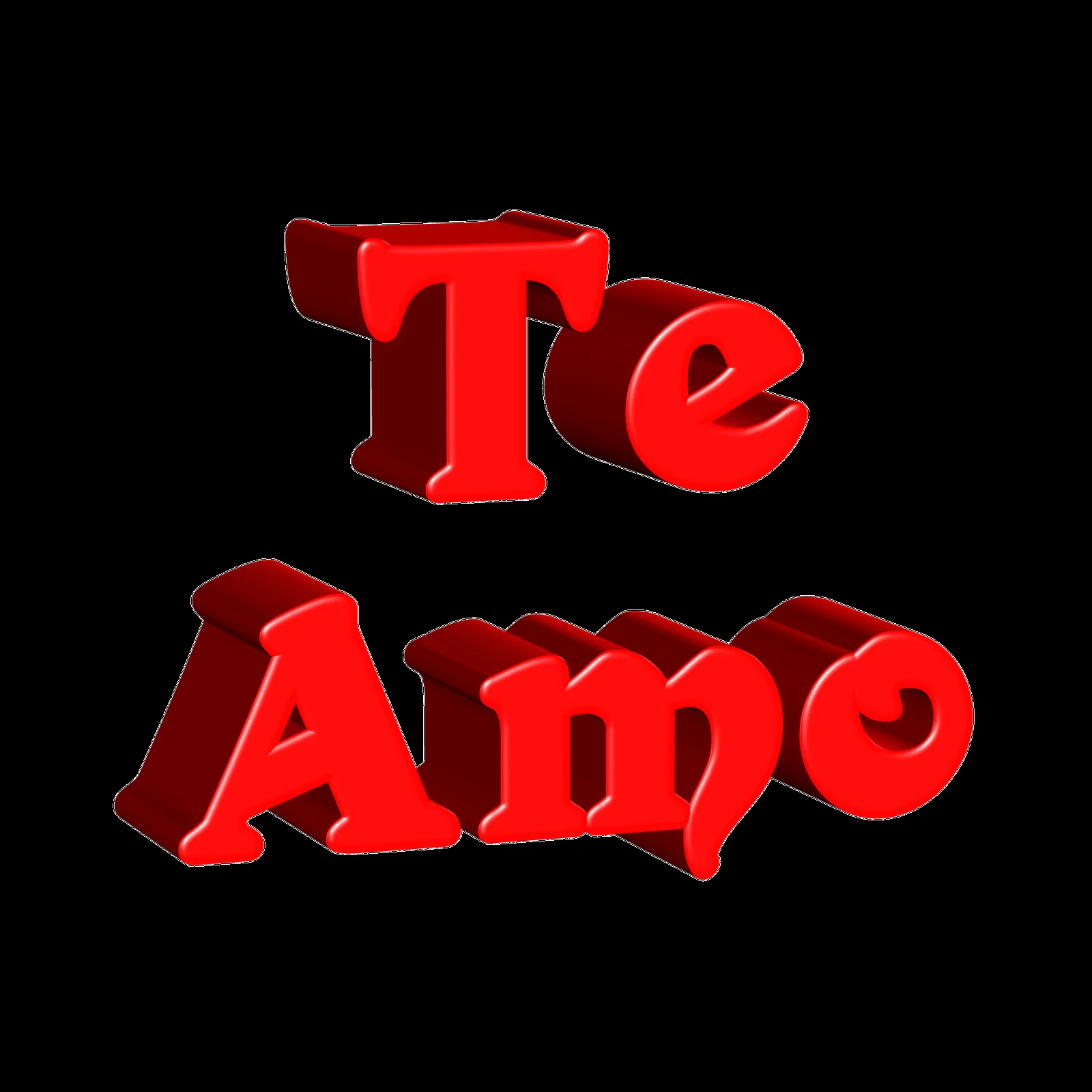 Texto "Te Amo" en 3D - **El blog del diseñador descargar Texto "Te Amo" en 3D - **El blog del diseñador descargar