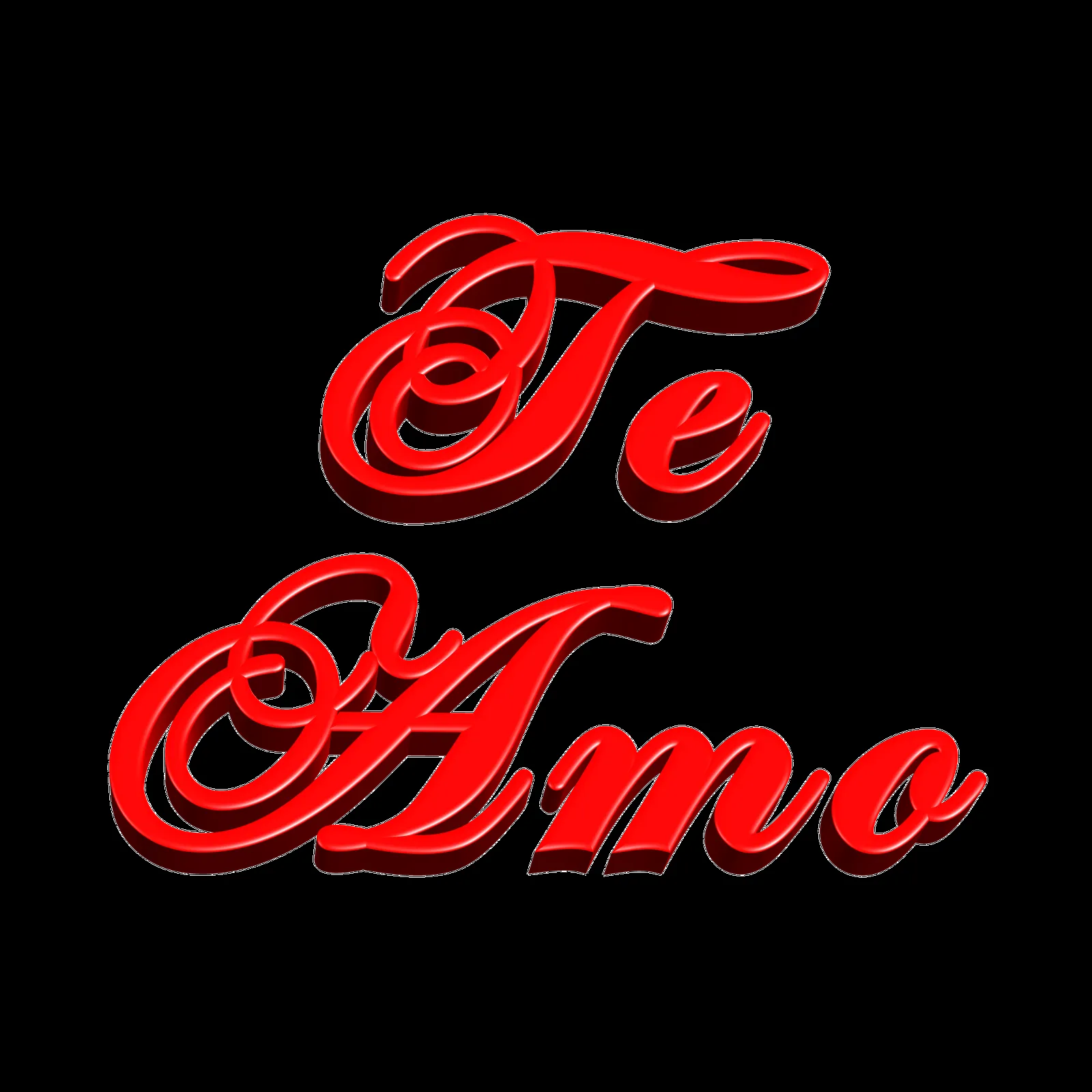 Texto "Te Amo" en 3D - **El blog del diseñador descargar