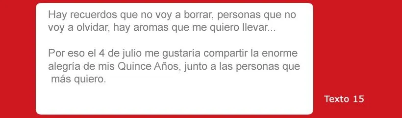 Frases tarjeta 15 años - Imagui