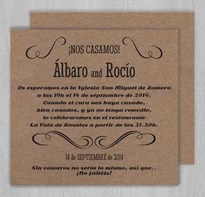 Textos invitaciones: Nunca pueden faltan - Comotinta