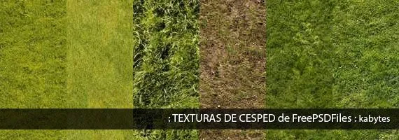 Texturas de césped para Photoshop - Kabytes