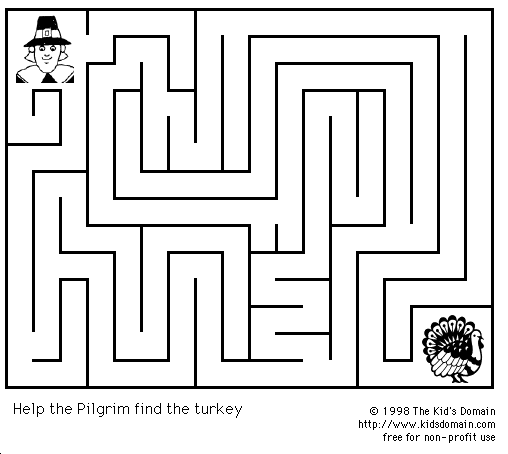Thanksgiving Mazes &amp; Word Search Games | Reflections of Pop ...