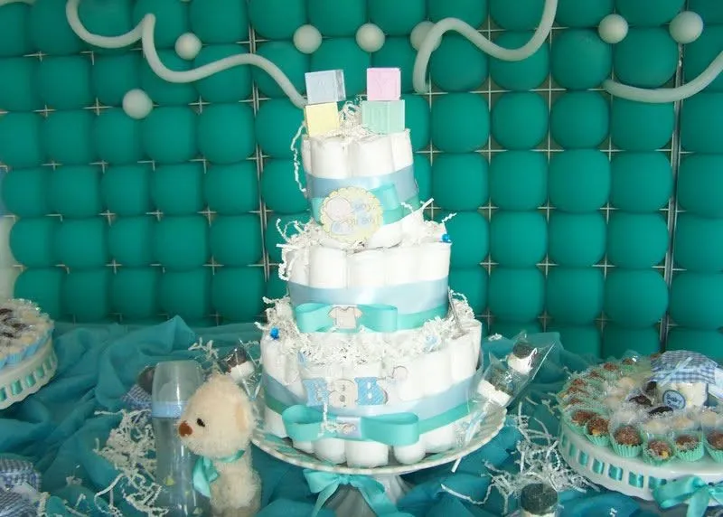 The Baby Shower Fiestas: Decoración de Baby Shower de color Turquesa The Baby Shower Fiestas: Decoración de Baby Shower de color Turquesa
