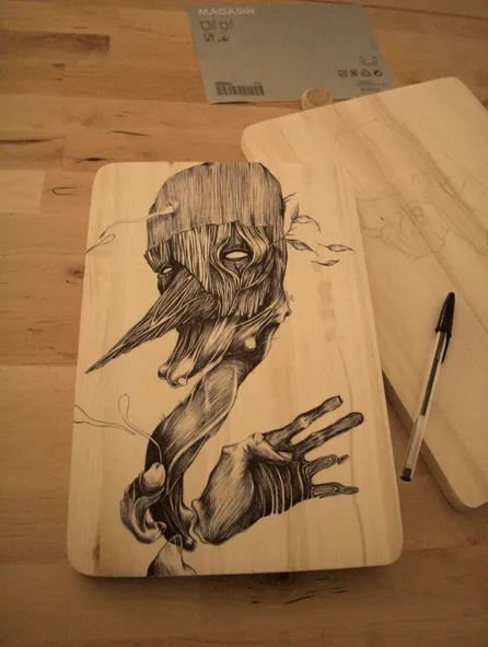 Dibujo sobre madera - Imagui